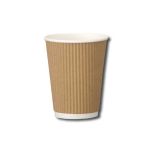 16oz Kraft Triple Walled Ripple Coffee Cup - 500 Pack